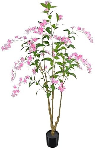 Artificial Jasmine Tree 6ft Black Pot Fake Plants