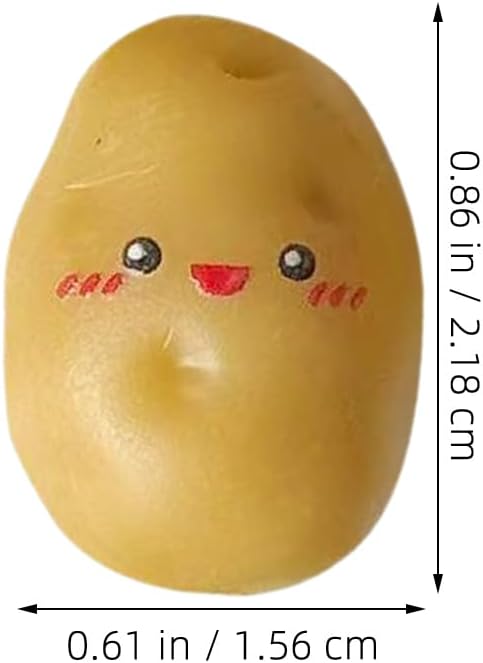 DECHOUS 36Pcs Mini Positive Face Resin Potatoes Decor