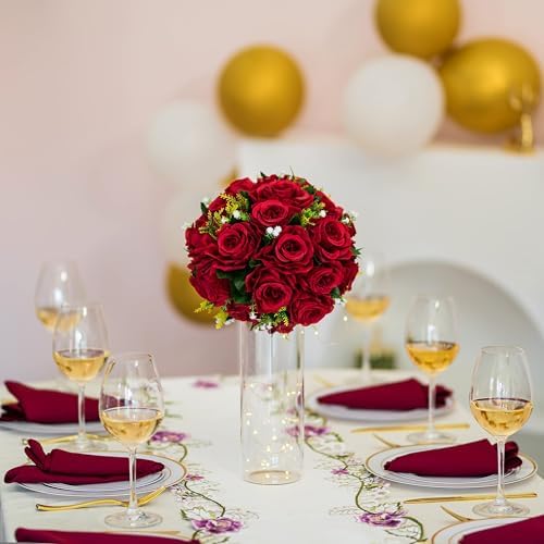 Blosmon Flower Balls Wedding Rose Centerpieces 2 Pcs