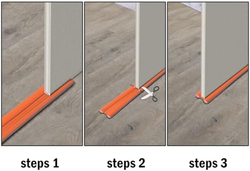 Adjustable Door Draft Stopper 366 Inch Orange