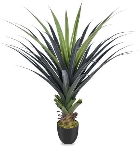 Keeplush 4ft Artificial Spiked Agave Plant with Pot and Moss
