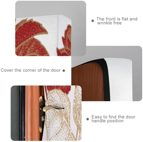 Susiyo Red Flowers Branches Halloween Door Cover
