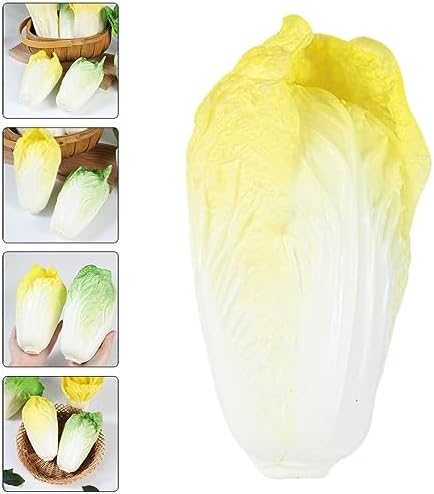 Happyyami Artificial Vegetables Realistic Chinese Cabbage Decor