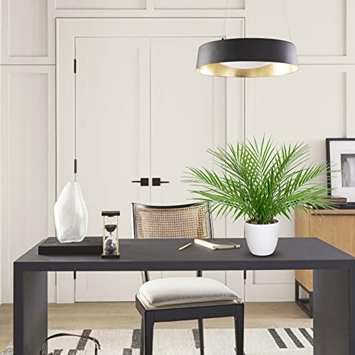 Briful Artificial Palm Plant 15 White Pot Indoor Decor