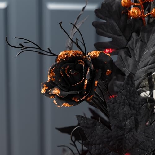 Glitzhome Set of 3 Halloween Decor Trees and Wreath