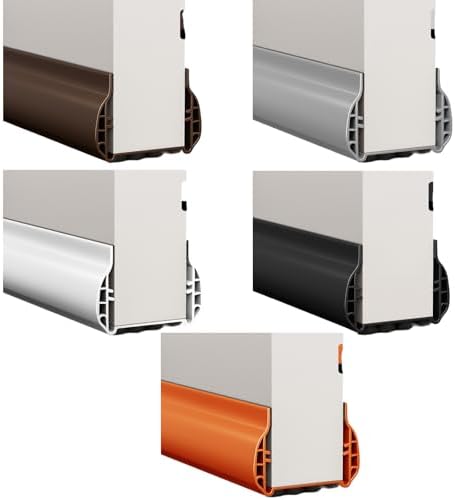 Shurhome Door Draft Stopper Adjustable Interior Bottom Sweep
