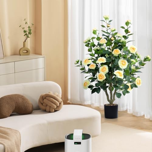 Artificial Camellia Tree 2 Pack 42 Inch Faux Floral Plants