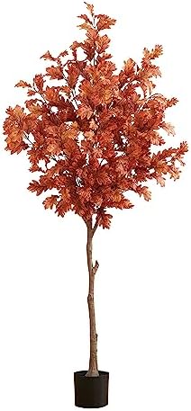 Nearly Natural 6ft Autumn Oak Artificial Fall Tree