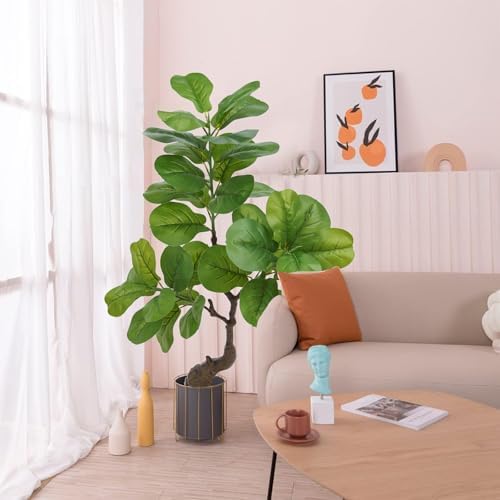 Artificial Fiddle Leaf Fig Tree 49 Fake Potted Plant for Home Office