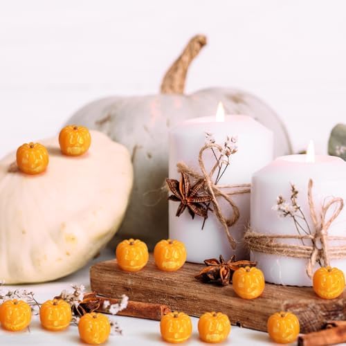 50 Pcs Mini Resin Pumpkins Halloween Decor Favors Gifts