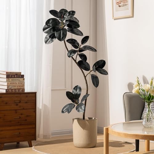 52ft Artificial Rubber Tree Faux Plants for Home Decor