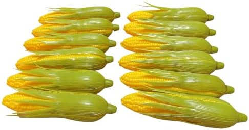 12PCS Realistic Artificial Plastic Corn Cob Decorations