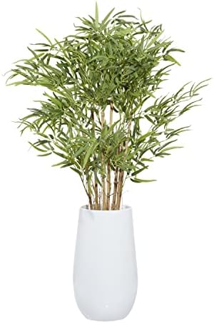 Deco 79 Artificial Bamboo Tree with Realistic Leaves and Fiberglass Pot