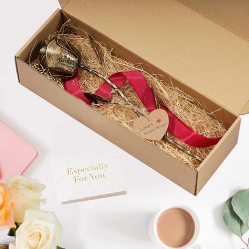 Bronze Rose Wedding Anniversary Gift for Her or Him