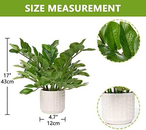 Briful 17 Inch Artificial ZZ Plant in Ceramic Pot