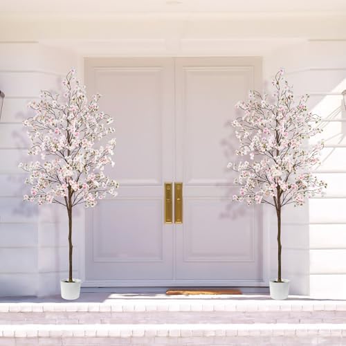 Cherry Blossom Tree 6FT Artificial Pink Indoor Decor