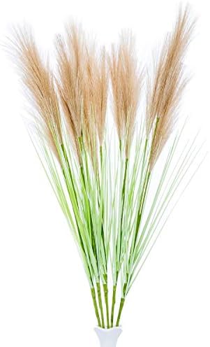 UiiziC Faux Pampas Grass 5 PCS Artificial Flower Decor