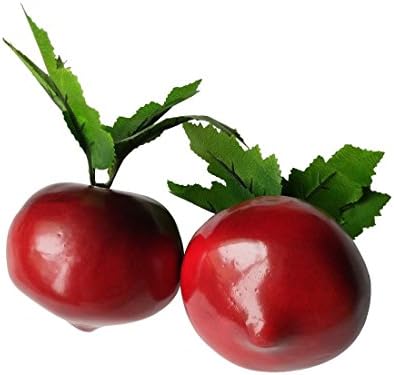 2 Pcs Artificial Beets with Leaves for Home Decor
