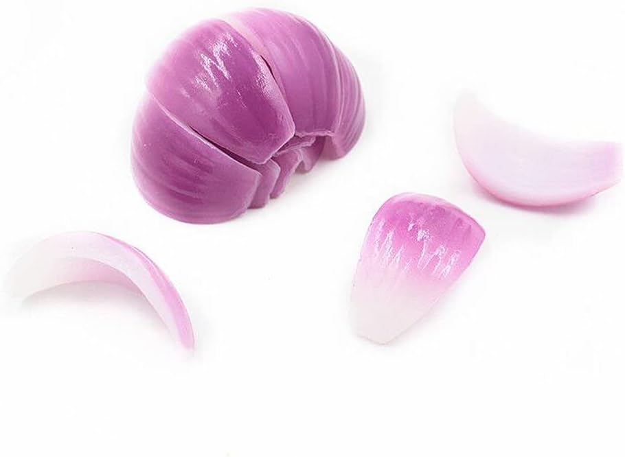 20Pcs Artificial Onion Slice Lifelike Vegetable Decor Prop