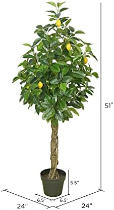 Vickerman 51 Inch Artificial Lemon Tree