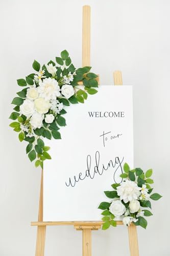 Piklado Wedding Welcome Sign Flower Garland Set