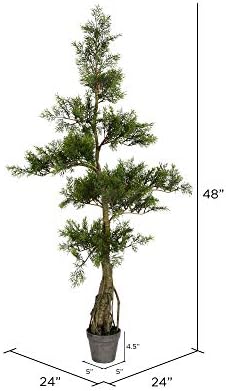 Vickerman Artificial Cedar Tree 4ft Tall Indoor Decor