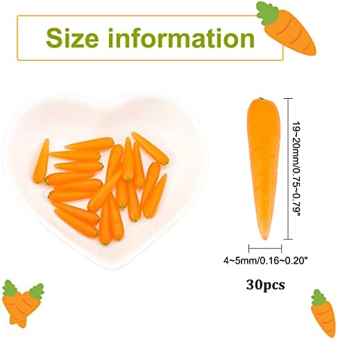OLYCRAFT 30pcs Mini Artificial Carrots for Home Decor