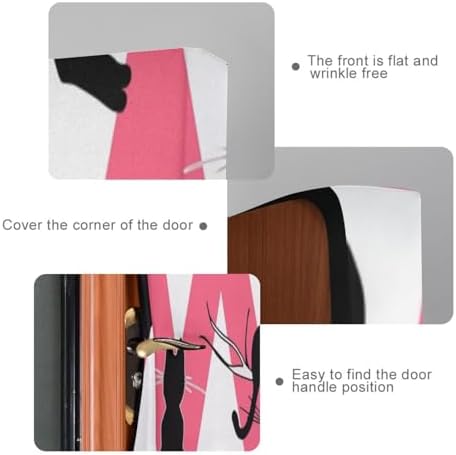 Susiyo Charming Black Cat Halloween Door Cover 32x79in