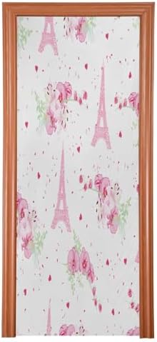 Susiyo Romantic Paris Pink Halloween Door Cover
