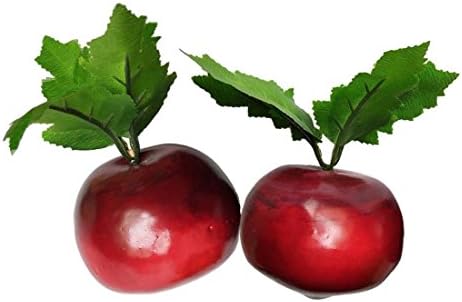 2 Pcs Artificial Beets with Leaves for Home Decor