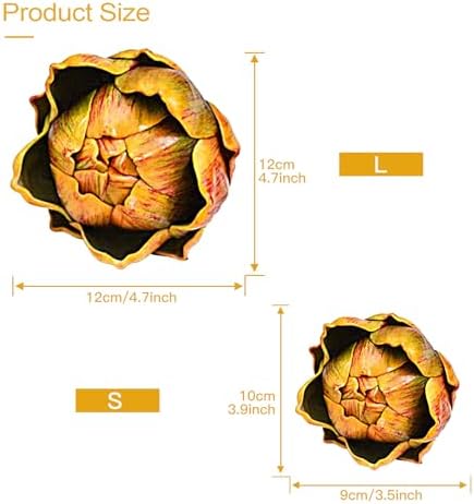 Artificial Artichoke Decor Yellow Large Plastic