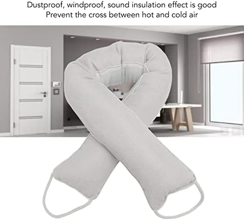 Jinlorion Door Snake Draft Stopper Soft Material Noise Blocking Washable Beige