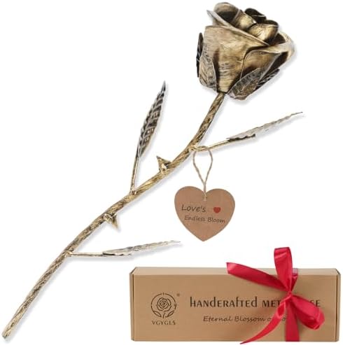 Bronze Rose Wedding Anniversary Gift for Her or Him