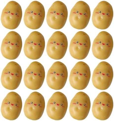 DECHOUS 36Pcs Mini Positive Face Resin Potatoes Decor