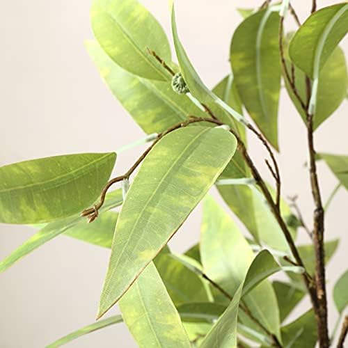 SAFAVIEH 50 Inch Artificial Eucalyptus Tree with Cement Pot