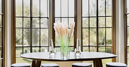 UiiziC Faux Pampas Grass 5 PCS Artificial Flower Decor