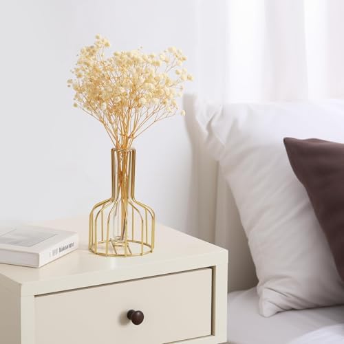 MIHUAGE Dried Flowers Bundles White Babys Breath Gypsophila Wedding Decor