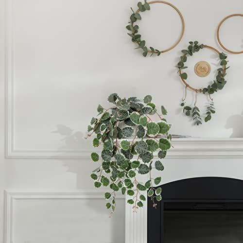Briful Artificial String of Hearts Plants 16 with Ceramic Pot