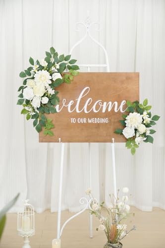Piklado Wedding Welcome Sign Flower Garland Set