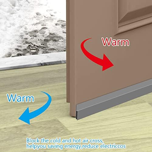 Ainiv Door Draft Stopper Under Door Seal Anti-Collision Grey