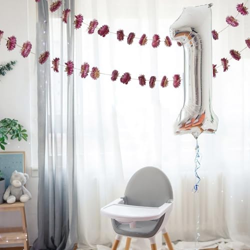 Dried Flower Garland 105ft 63 Pcs Real Daisy Sunflower Decor