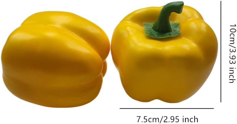 Ebonee Artificial Bell Peppers 6-Pack Realistic Decor