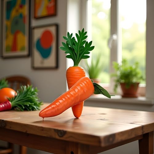 YuanHolumid Orange Artificial Carrot Decor