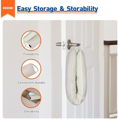 MAGZO Door Draft Stopper 32 Inch - Beige
