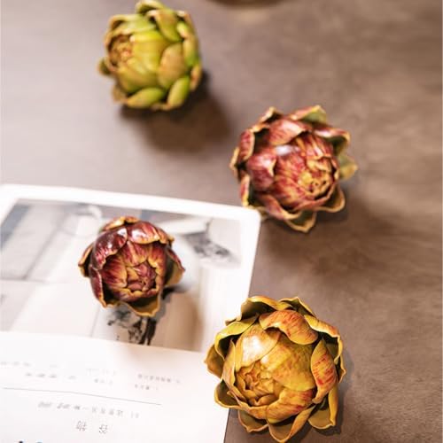 Artificial Artichoke Decor Yellow Large Plastic