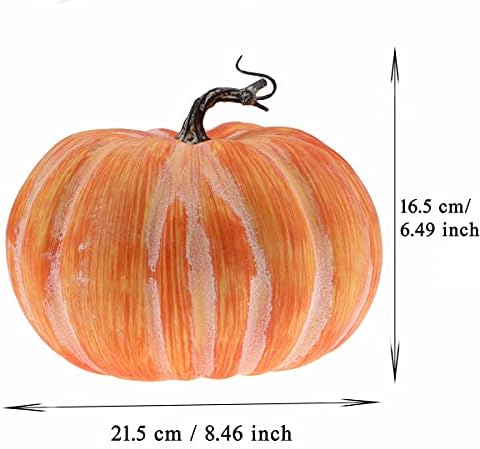 Woration Fake Pumpkin Decoration 84 Inch Yellow Artificial Vegetable
