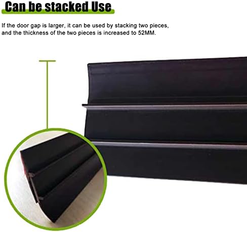 BEINME Waterproof Door Draft Excluder for Large Gaps
