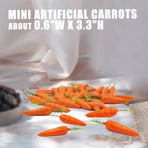 Tuxiaobu Artificial Carrots 30 Pcs Lifelike Decoration