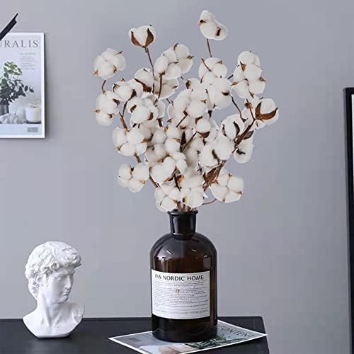 Cedilis 5 Pack Cotton Stems for Farmhouse Decor