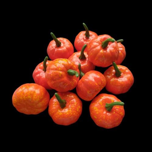 Ebonee Artificial Mini Pumpkins Halloween Decoration 12 Pack